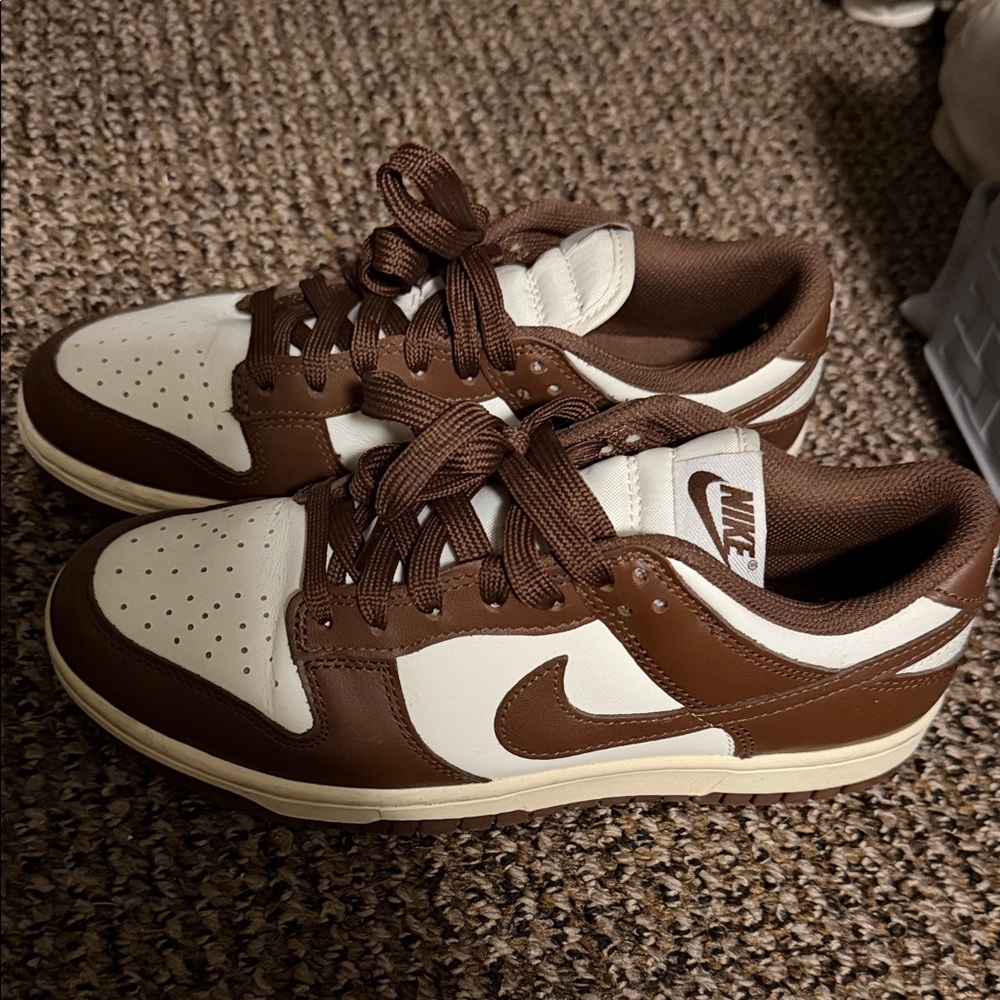 Nike Chocolate Brown and Cream Dunks